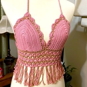 Bikini top crochet handmade size small New